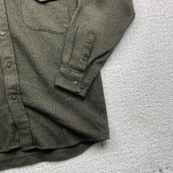 Natural Issue Rugged Wear Heavy Flannel Dark Green Shirt Men Sz M Long Sleeve - Picture 5 of 16